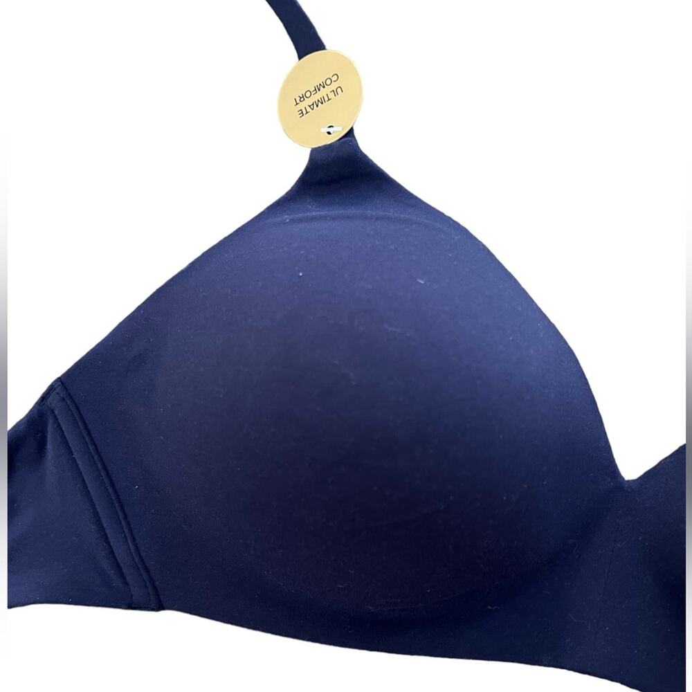 NWOT Wacoal 852189 How Perfect Wire Free T-shirt Blue Bra – 32DD - Picture 4 of 6
